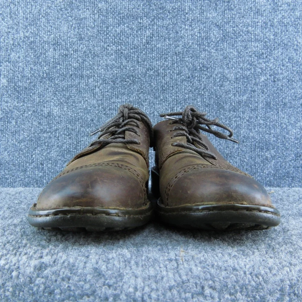 Born  Men Derby Oxfords Shoes Brown Leather Lace Up Size 8 Medium‎